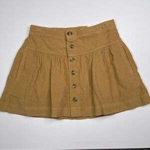 American Eagle Corduroy Skirt Mini Schoolgirl Preppy Academia Y2K Fall Tan New